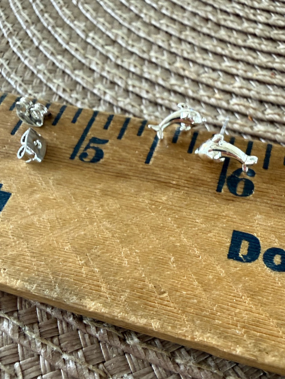 NWOT Dolphin 925 Sterling Steel Earrings